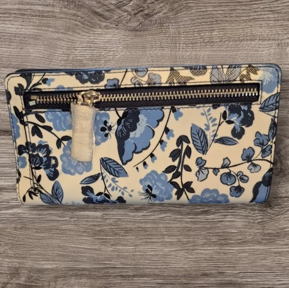 Kate Spade New York Madison Large Slim Bifold Wallet in the Vase Floral pattern - Picture 6 of 7